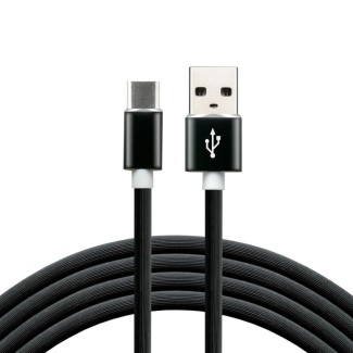 Καλώδιο USB A Αρσενικό σε C Αρσενικό - 1m Μαύρο 3A