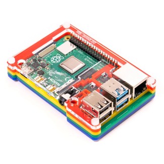 Pibow Case for Raspberry Pi 4 - Rainbow