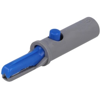 Crocodile Clip 60VDC 6A Socket 4mm - Blue