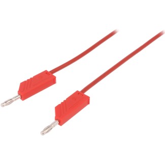 Banana to Banana Cable 60VDC 16A - Red 1m
