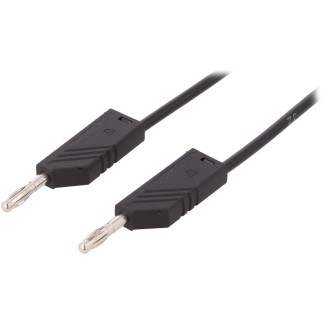Banana to Banana Cable 60VDC 16A - Black 1m