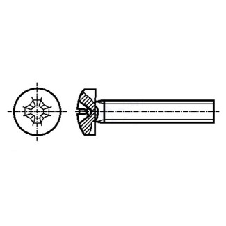 Βίδα M3 - L10mm DIN7985 Μαύρη - 100τμχ