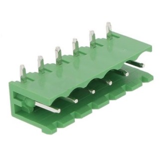 Κλέμα Ζευγαρωτή 6 Pins Γωνιακή Αρσενική (P5.08)