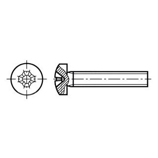 Βίδα M2 - L3mm DIN7985 Μαύρη - 100τμχ