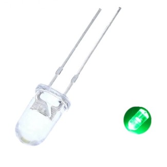LED Διάφανο 3mm Super Bright Πράσινο