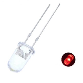 LED Διάφανο 3mm Super Bright Κόκκινο