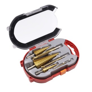 Drill HSS 4-12mm / 4-20mm / 4-32mm / 3,6,8mm - Pack of 6