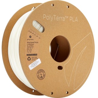 Polymaker Polyterra PLA Filament - 1.75mm 1kg Cotton White