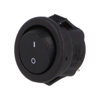 Rocker Switch SPST 3A/250VAC Round Mini