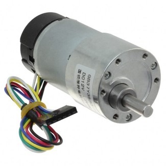 Metal DC Geared Motor w/Encoder - 12V 122RPM 38Kg.cm