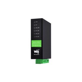 Rail-Μount Serial Server RS232/RS485 to RJ45 with POE and Dual Ethernet Ports