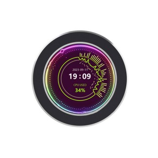 Waveshare Round 2.1" 480x480 IPS USB Monitor - Black