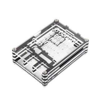 Acrylic Case for Raspberry Pi 5 - Clear/Black