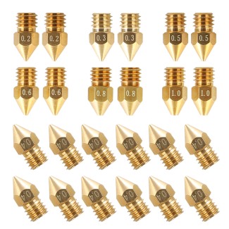 Creality Nozzle M6x13 - Brass MK8 - Pack of 24