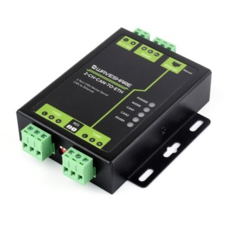 Waveshare Industrial Grade 2-Ch CAN to Ethernet & RS485