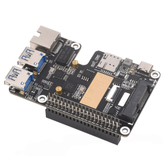 Waveshare PCIe to MiniPCIe Gigabit ETH & USB 3.2 Gen1 HAT+