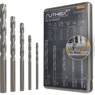 Ruthex Drill Bit Set for Threaded Inserts