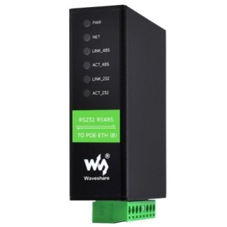 Industrial RS232/RS485 to Ethernet Dual Ports with PoE Converter