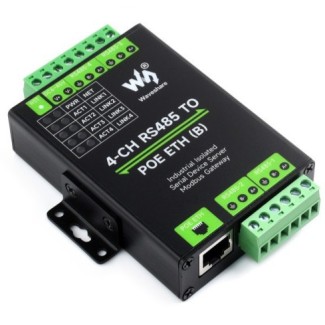 Industrial RS485 to Ethernet with PoE Converter (4-Ch), Power Over Ethernet: With PoE