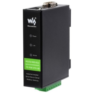 Industrial RS232/RS485/RS422 to Ethernet with PoE Converter, Power Over Ethernet: With PoE