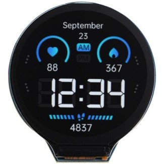 Waveshare ESP32-S3 IPS LCD – 1.28" Round, Οθόνη Aφής: Without, Επιλογές Θήκης: Without case