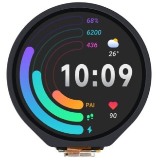 Waveshare RP2350 Touch IPS LCD – 1.28" Round, Οθόνη Aφής: Capacitive, Επιλογές Θήκης: Without case
