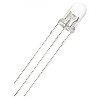 LED Διάφανο 5mm Bi-Color (Red/Blue)