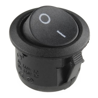 Rocker Switch SPST 6A/250VAC Round