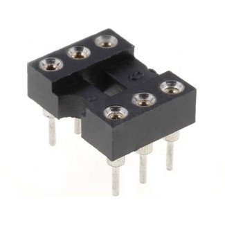 DIP Socket 6 Pin Gold