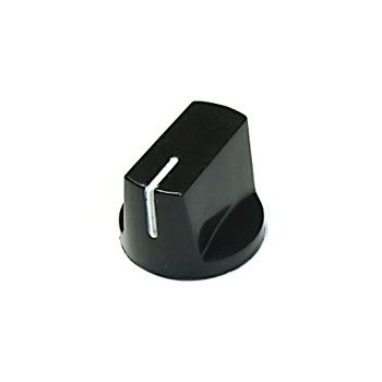 Knob 1510 Plastic Black - 19x14.5mm (Set Screw)