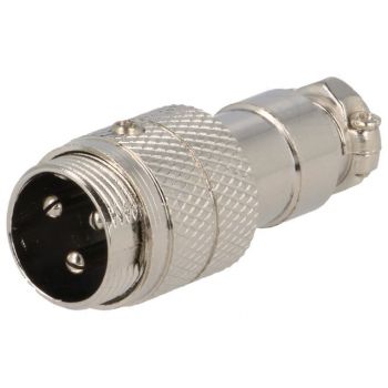 Microphone Connector Male 3-Pin - for Cable