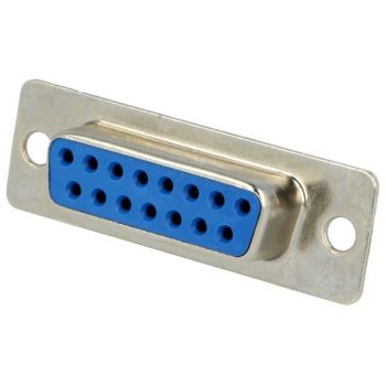 D-SUB Connector Female 15-pin - for Soldering