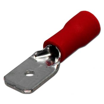 Ακροδέκτης Flat 6.4mm Male Red (bag of 100)