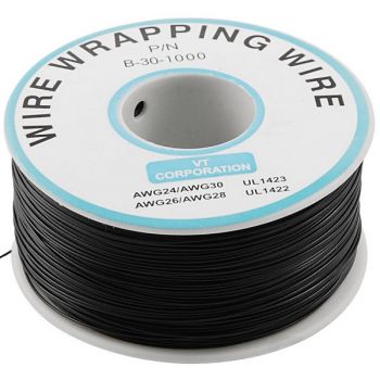 Single Core Wire Wrapping Wire 30AWG / 0.051mm2 - Black (1000FT/305M)