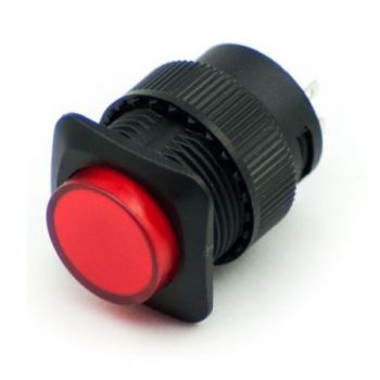Illuminated Push Button - Latching (16mm, Red)