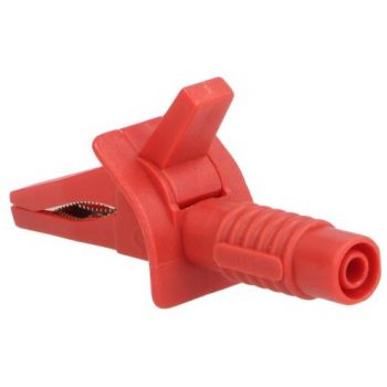 Crocodile Clip 10A Socket 4mm - Red