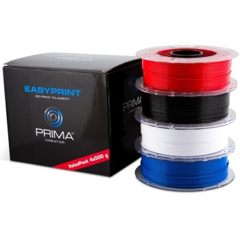 EasyPrint PLA Value Pack Standar - 1.75mm - 4x500g - White, Black, Red, Blue