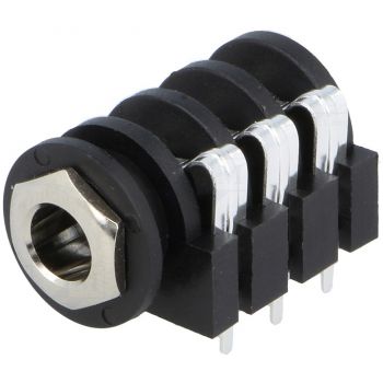 Socket for Jack 6.35mm Female Stereo with Switch