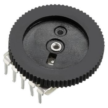 Volume Wheel Potentiometer B10Kohm Stereo - Black