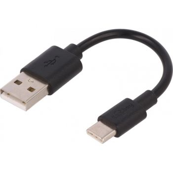 USB Cable A Male to Male C - 0.1m Black