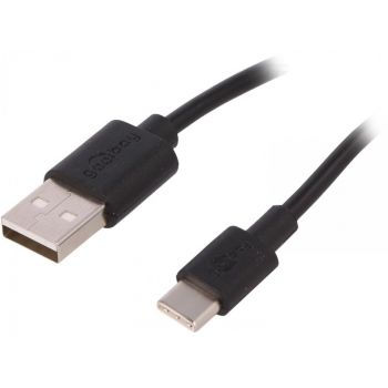 Καλώδιο USB A Αρσενικό σε C Αρσενικό - 0.5m Μαύρο
