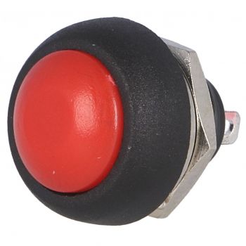 Push Button Momentary - 12mm Red
