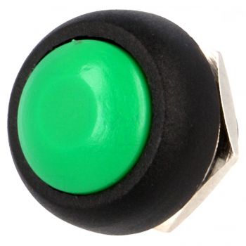 Push Button Momentary - 12mm Green