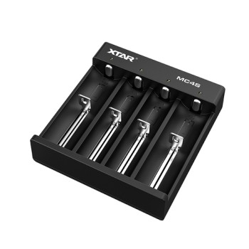 Charger for Batteries Li-Ion/NiMH Independent 4-slot 0.5/1A USB