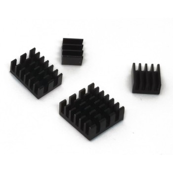 Raspberry Pi 4 B Heatsink - Black (Set of 4)