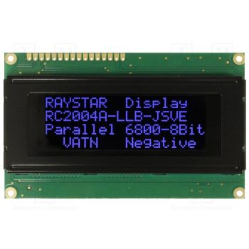 Basic 20x4 Character LCD - Blue on Black 5V