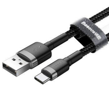 Καλώδιο USB A Αρσενικό σε C Αρσενικό - 1m Υφασμάτινο