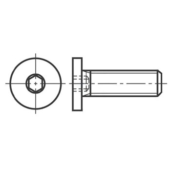 Βίδες M5 - L65mm Χαμηλού Προφίλ Μαύρες