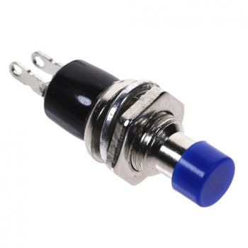 Push Button Small 7mm - Momentary Blue