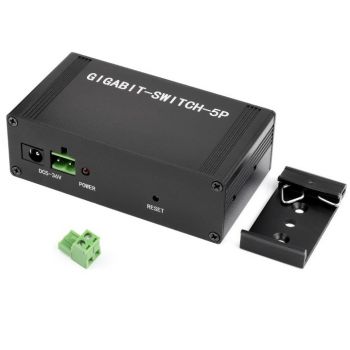 Industrial 5P Gigabit Ethernet Switch - DIN Rail Mount